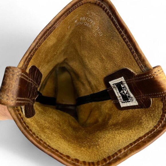 Frye 700 Brown Leather Square Toe Harness Motorcycle USA Made Boots Women's 9 M - Picture 8 of 13